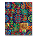 Vibrant Paisley Floral Medallion Collage Rug