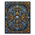 Ornate Gold and Silver Seashell Filigree Rug