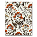 Burnt Orange Wildflower Meadow Floral Rug