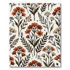 Burnt Orange Wildflower Meadow Floral Rug