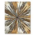 Earthy Wheat Floral Burst Rug