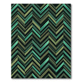 Modern Emerald Green Chevron Geometric Rug