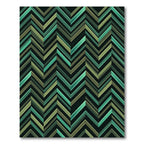 Modern Emerald Green Chevron Geometric Rug