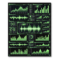 Neon Green Digital Data Grid Rug