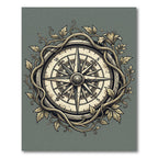 Ornate Compass Vine Garden Rug
