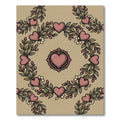 Crimson Heart Floral Garland Repeating Rug