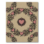Crimson Heart Floral Garland Repeating Rug