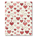 Crimson Red Heart Scattered Arrangement Rug