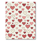 Crimson Red Heart Scattered Arrangement Rug