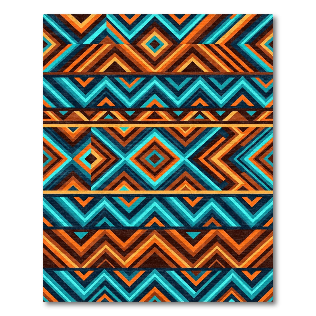 Aztec Inspired Geometric Chevron Stripes Rug