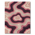 Rose Pink Contour Topographic Waves Rug