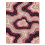 Rose Pink Contour Topographic Waves Rug