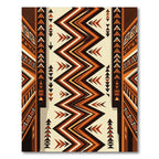 Earthy Terracotta Zigzag Geometric Shuttles Rug