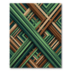 Modern Earth Tone Intersecting Linear Rug