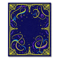 Cosmic Indigo Starry Celestial Swirl Rug
