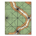 Modern Sage Topographic Cartography Grid Rug