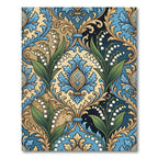 Elegant Lily of the Valley Damask Rug
