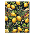 Vibrant Lemon Orchard Herb Garden Rug