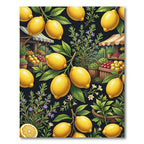 Vibrant Lemon Orchard Herb Garden Rug