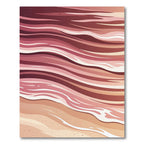 Blush Pink Abstract Ocean Shore Rug