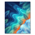 Tropical Aurora Wave Coral Rug