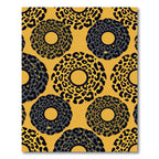 Bold Gold Black Leopard Ring Rug