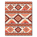 Terracotta Southwest Aztec Geometric Diamond Rug