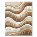 Abstract Earthy Brown Wave Swirl Rug
