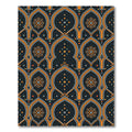 Midnight Arch Botanical Floral Inlay Rug