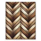 Earthy Brown Herringbone Chevron Wood Grain Rug