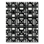 Modern Architectural Grid Industrial Monochrome Rug