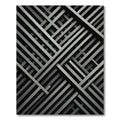 Dark Gray Intersecting Lines Rug
