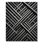 Dark Gray Intersecting Lines Rug