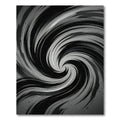 Monochromatic Brushstroke Swirl Rug