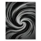 Monochromatic Brushstroke Swirl Rug