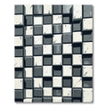 Monochromatic Textured Checkerboard Squares Rug