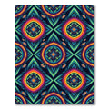 Vibrant Neon Mandala Kaleidoscope Medallion Rug