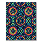 Vibrant Neon Mandala Kaleidoscope Medallion Rug