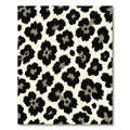 Black Leopard Spot Floral Rug