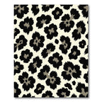 Black Leopard Spot Floral Rug