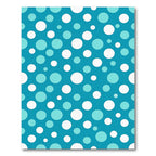 Aqua Blue Circles Confetti Rug