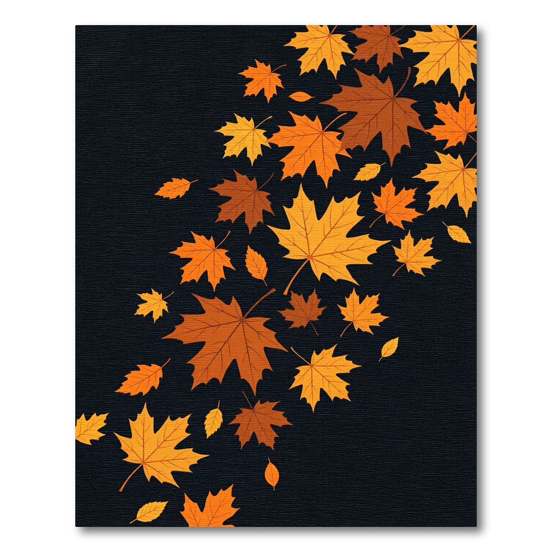 Vibrant Autumn Maple Leaf Cascade Rug