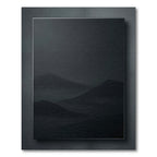 Dark Misty Mountain Landscape Runner Rug