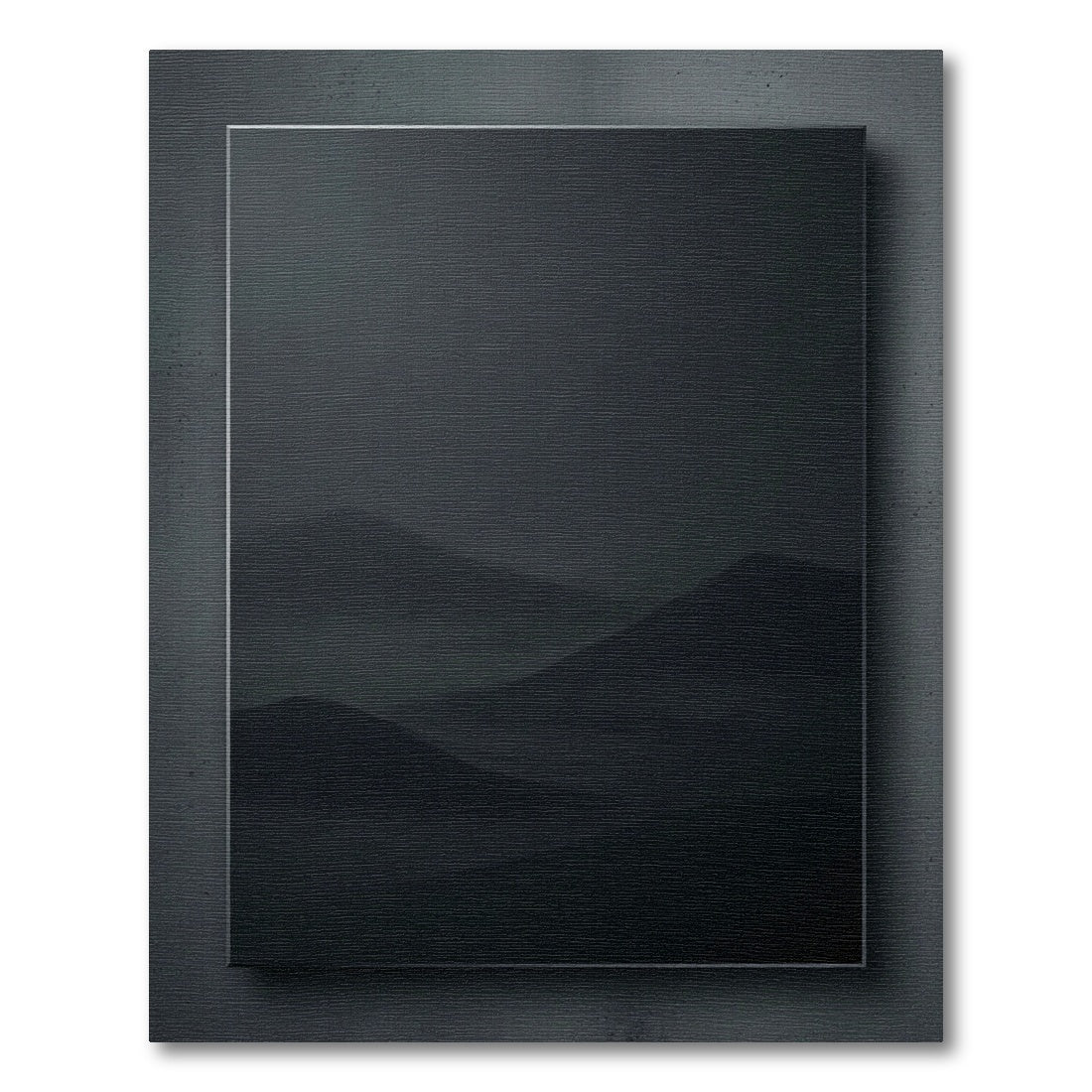 Dark Misty Mountain Landscape Runner Rug