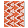 Coral Orange Zigzag Chevron Arrows Rug