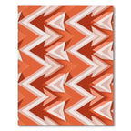Coral Orange Zigzag Chevron Arrows Rug