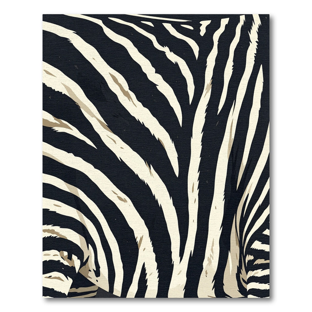 Bold Monochromatic Zebra Stripe Rug