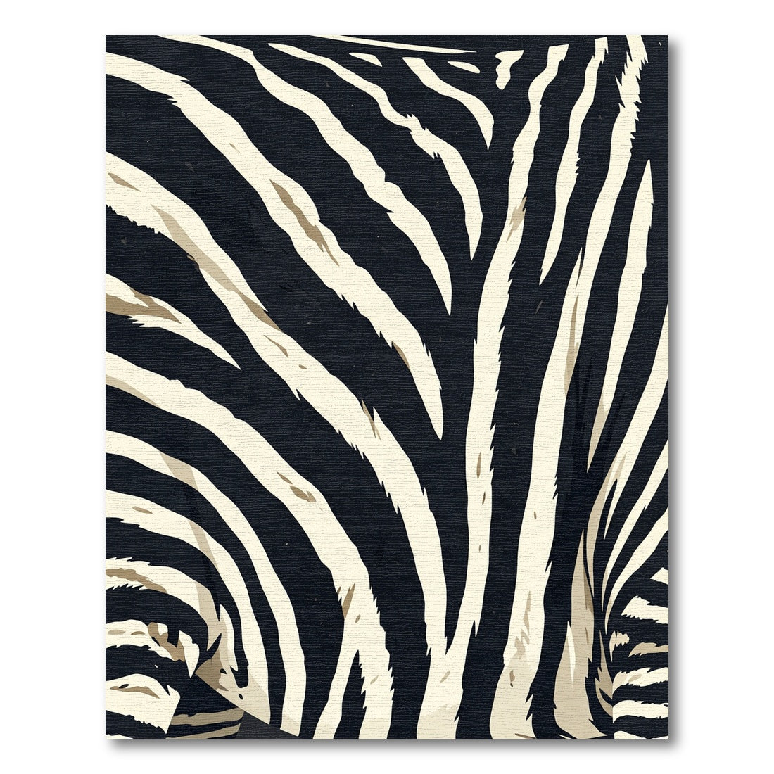 Bold Monochromatic Zebra Stripe Rug
