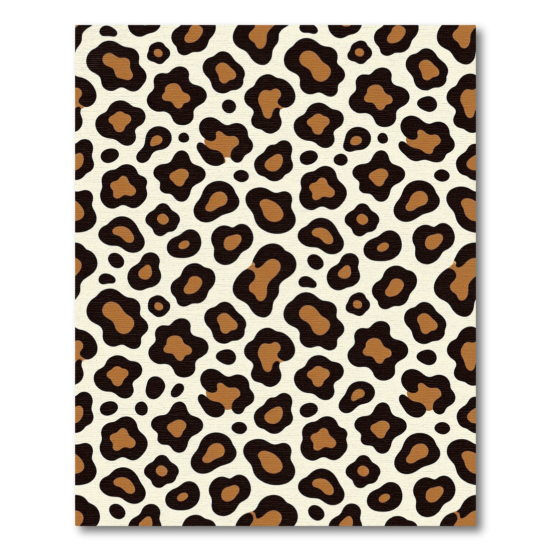 Classic Leopard Spot Contemporary Overlay Rug