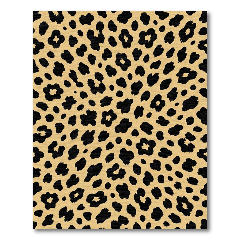 Dotted Black Big Cat Spots Tan Rug